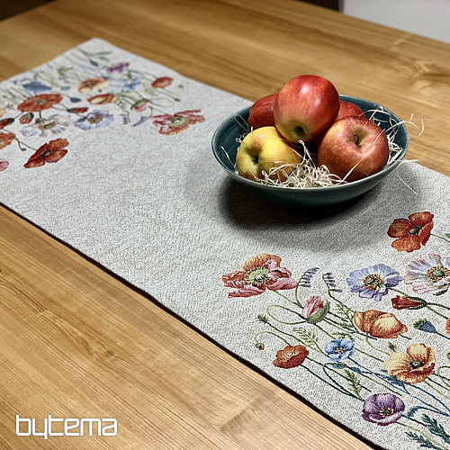 Gobelin-Tischdecke und Schal POPPY ROMANCE