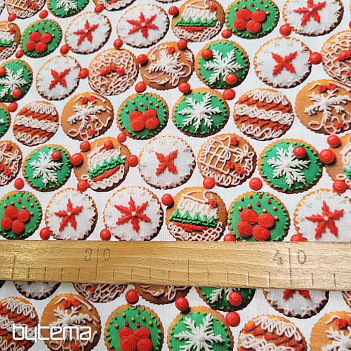 Baumwollstoff GINGERBALL CUPS