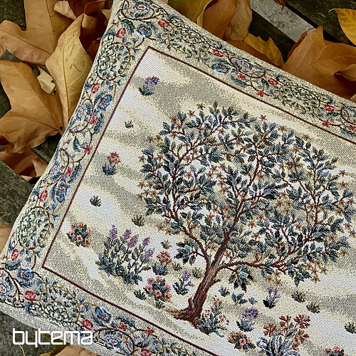 Gobelinkissen BAUM DES GLÜCKS beige