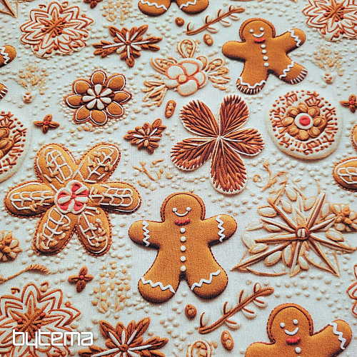 Lebkuchen-Baumwollstoff