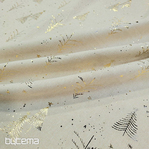 Baumwollstoff BEIGE BÄUME