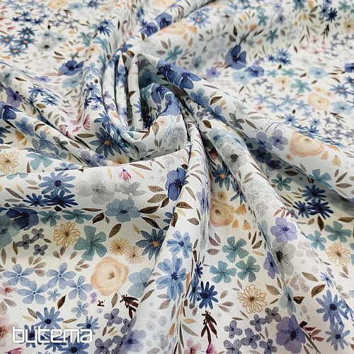 Baumwollstoff ROMANA blau