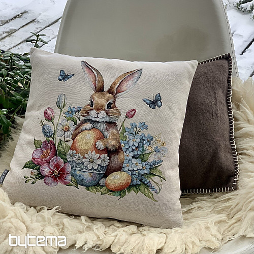 Osterteppich mit JAGD UND GELBEN EIER