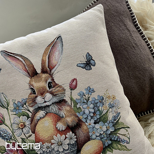 Osterteppich mit JAGD UND GELBEN EIER