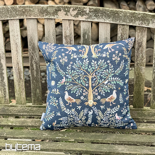 Gobelin-Kissenbezug WILLIAM MORRIS blau – überall