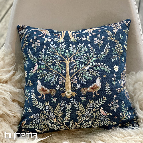Gobelin-Kissenbezug WILLIAM MORRIS blau – überall