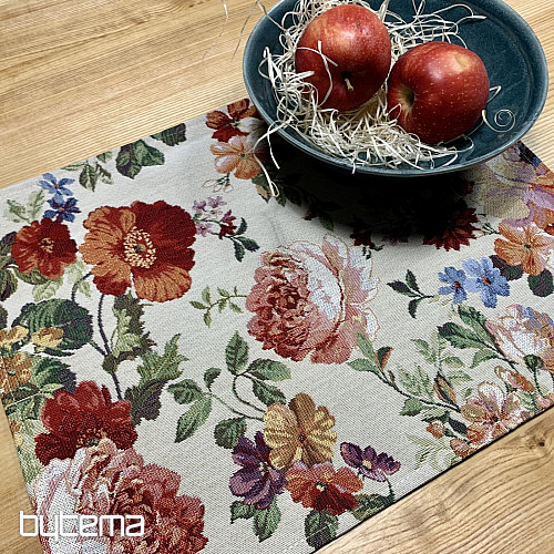 Gobelin Tischset CREME ROSE