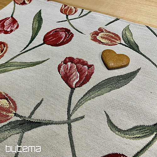 Gobelin-Tischset TULPEN III großes Muster