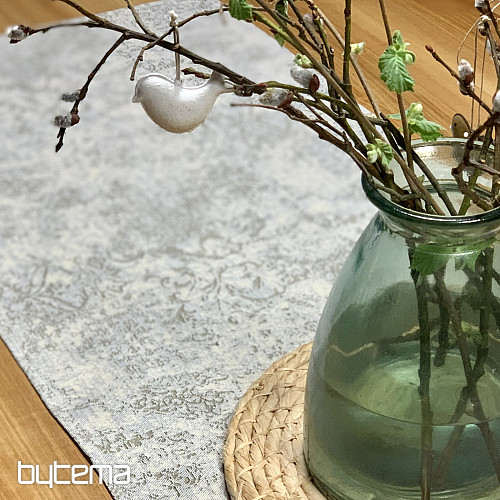 Gobelin-Tischdecke und Schal MARMOR BEIGE