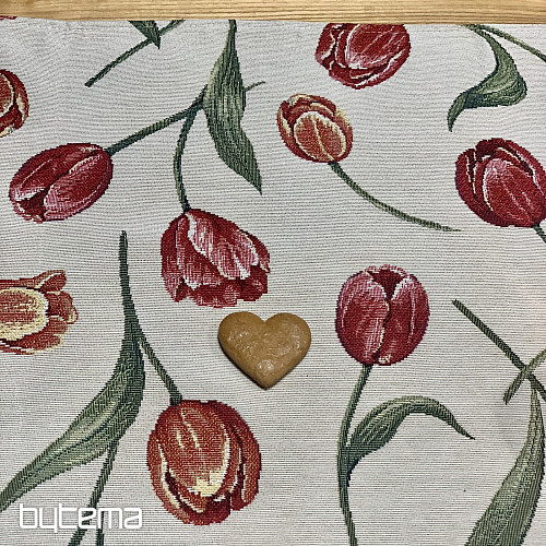 Gobelin-Tischdecke und Schal TULPEN III großes Muster