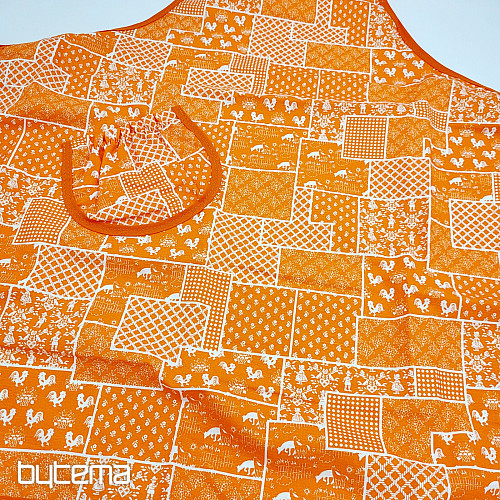 Schürze mit Lätzchen ORANGE