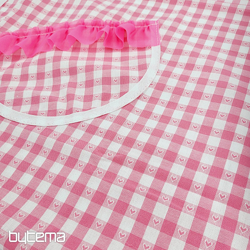 Schürze mit Lätzchen ROSA HERZ