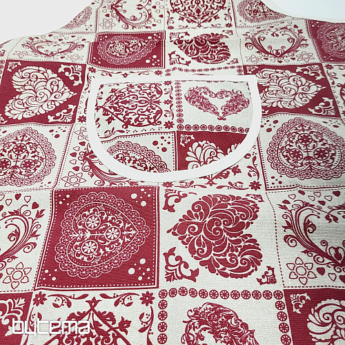 Schürze mit Latz PATCHWORK HERZ
