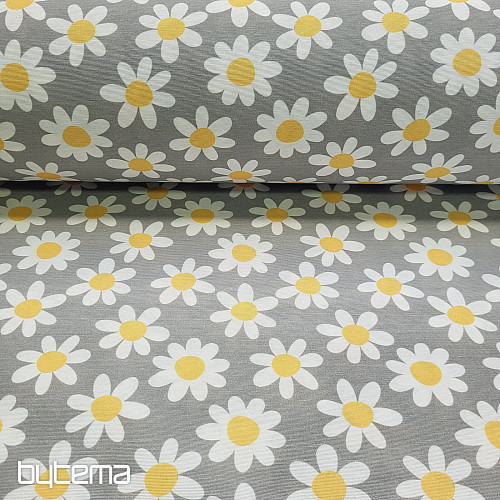 Dekorationsstoff DAISIES GREY