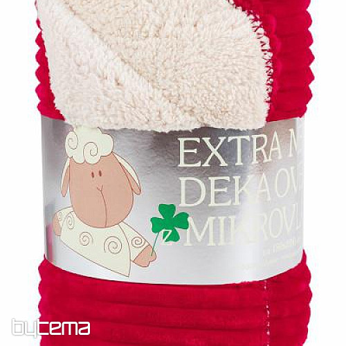 Wohndecke aus Microfaser EXTRA weich SCHAF Kunstsoff design,Rot