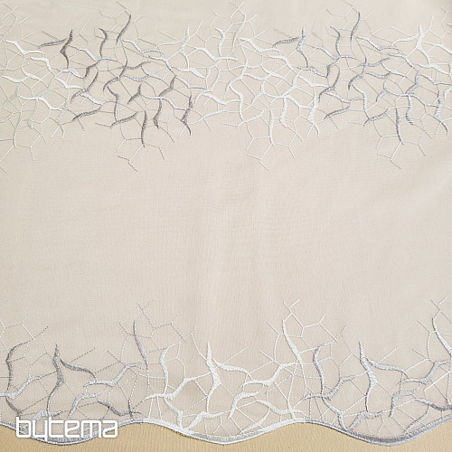 GERSTER 11686/0840 BEIGE UND WEISSE STICKEREI