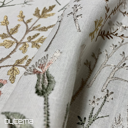 Bestickter Dekorationsstoff mit Blumen GINGER