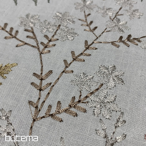 Bestickter Dekorationsstoff mit Blumen GINGER