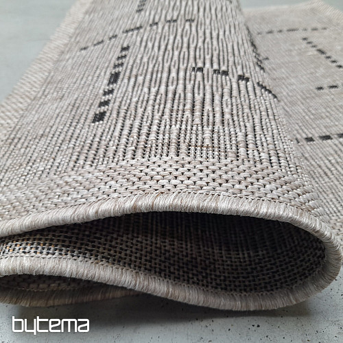 Teppich Bouclé FLOORLUX 20008 Linien silber-schwarz