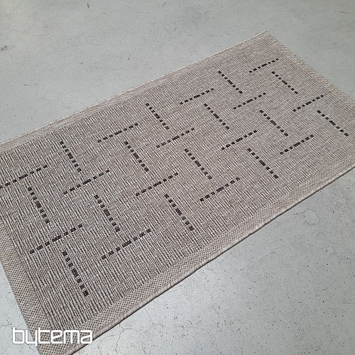 Teppich Bouclé FLOORLUX 20008 Linien silber-schwarz