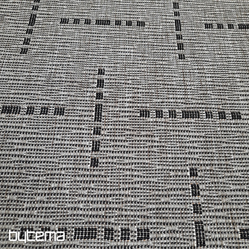 Teppich Bouclé FLOORLUX 20008 Linien silber-schwarz