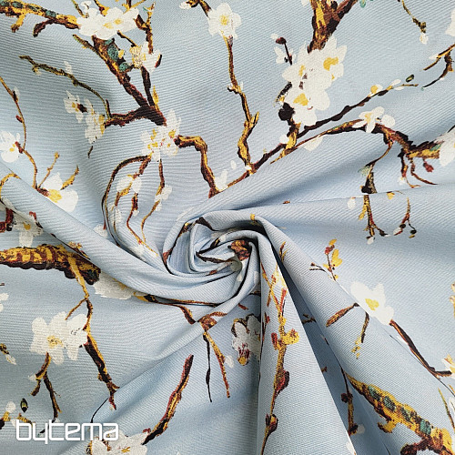 Dekorationsstoff CHERRY BLOSSOM blau