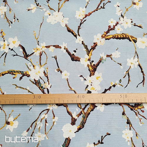 Dekorationsstoff CHERRY BLOSSOM blau