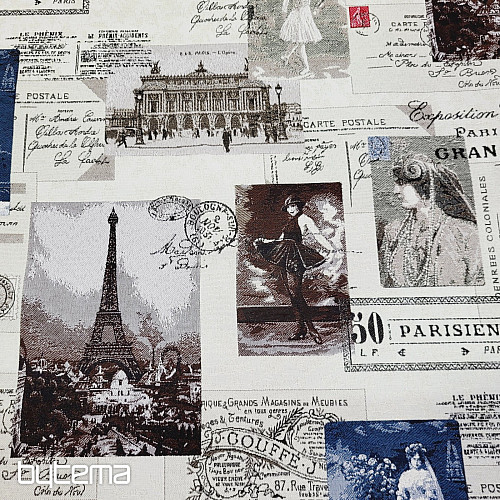 Gobelinstoff POSTCARD PARIS