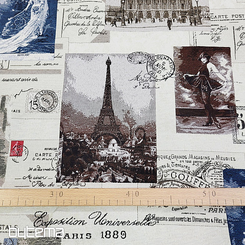 Gobelinstoff POSTCARD PARIS