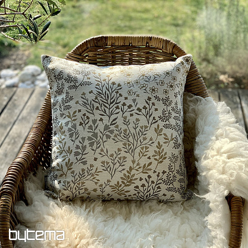 Gobelin-Kissenbezug GLADIS FLOR beige