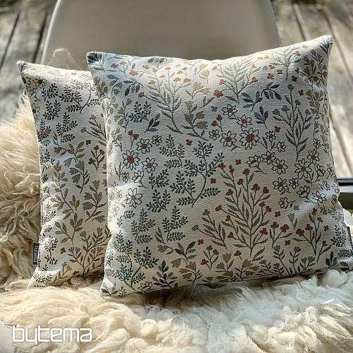 Gobelin-Kissenbezug GLADIS FLOR beige