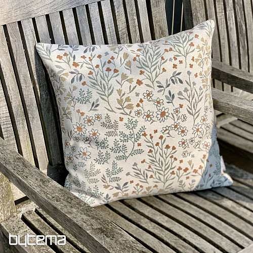 Gobelin-Kissenbezug GLADIS FLOR blau