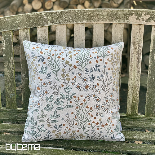 Gobelin-Kissenbezug GLADIS FLOR blau