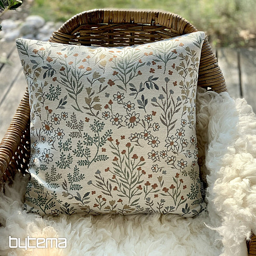 Gobelin-Kissenbezug GLADIS FLOR blau