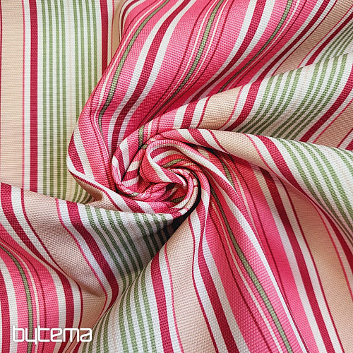 Dekorationsstoff PUBLIO - rosa Streifen