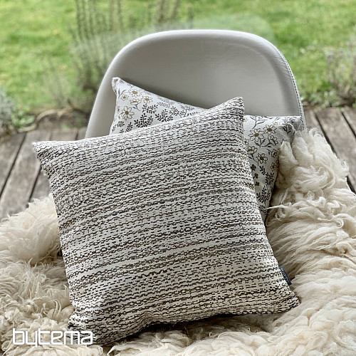 Gobelin-Kissenbezug GLADIS STRIPE beige