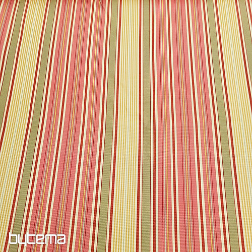 Dekostoff PUBLIO - orange Streifen