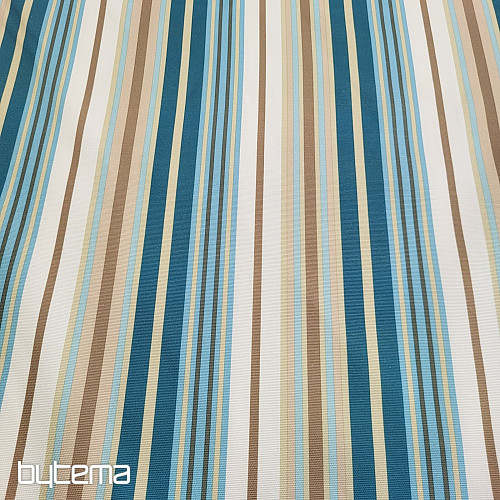 Dekorationsstoff NEBRASKA - blaue Streifen