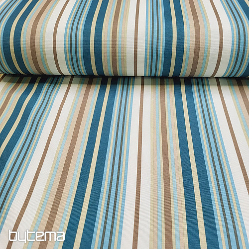 Dekorationsstoff NEBRASKA - blaue Streifen