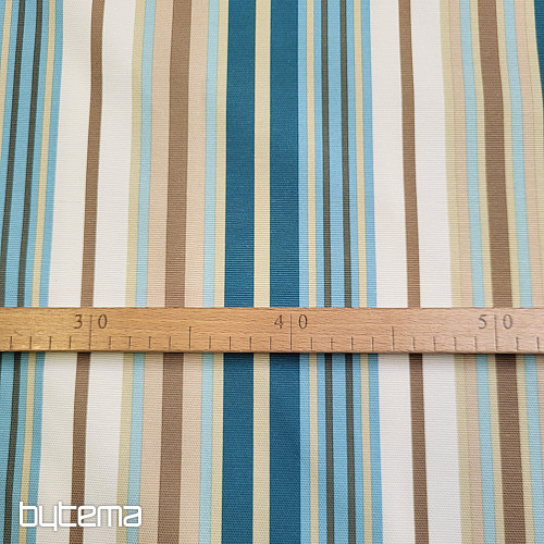 Dekorationsstoff NEBRASKA - blaue Streifen