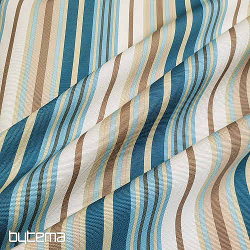 Dekorationsstoff NEBRASKA - blaue Streifen