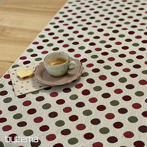 Gobelin-Tischdecke und Schal POLKA DOT