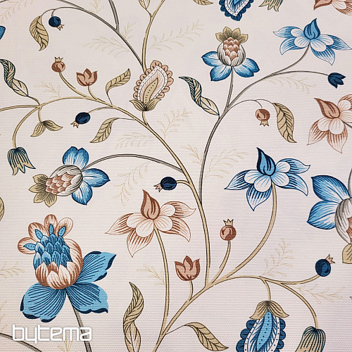 Dekorationsstoff DAKOTA BLUE KLEINE BLUMEN