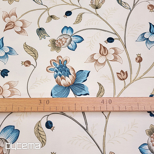 Dekorationsstoff DAKOTA BLUE KLEINE BLUMEN
