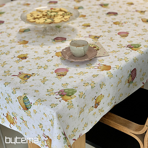 Ostertischdecke HÜHNER UND EIER