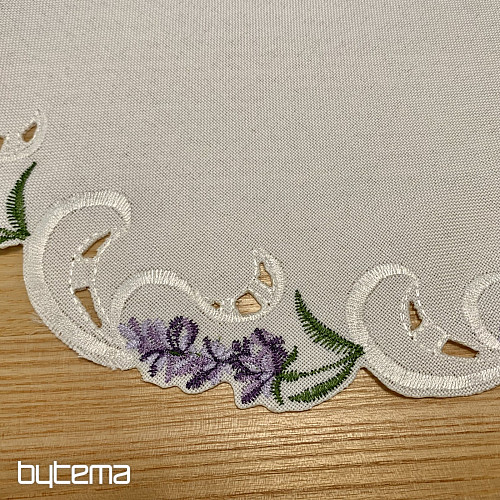 Bestickte Tischdecke LAVENDEL