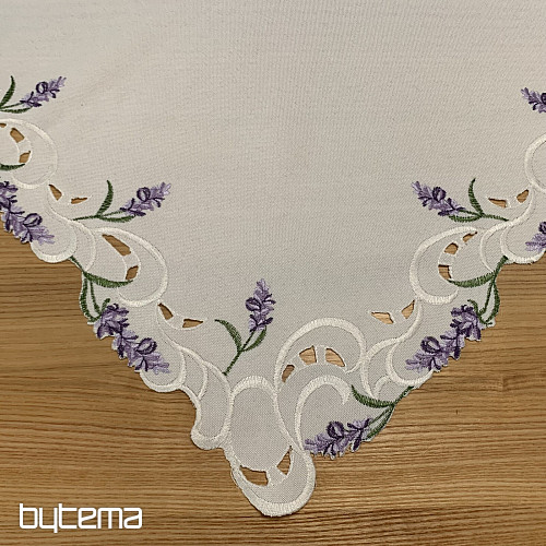 Bestickte Tischdecke LAVENDEL