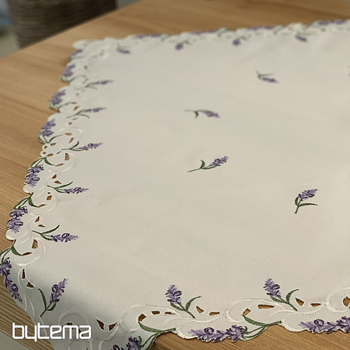 Bestickte Tischdecke LAVENDEL