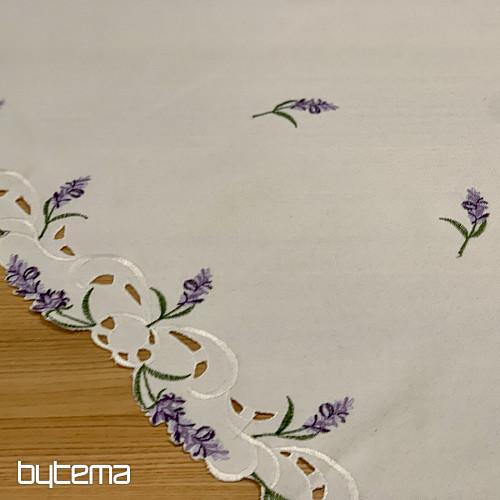 Bestickte Tischdecke LAVENDEL