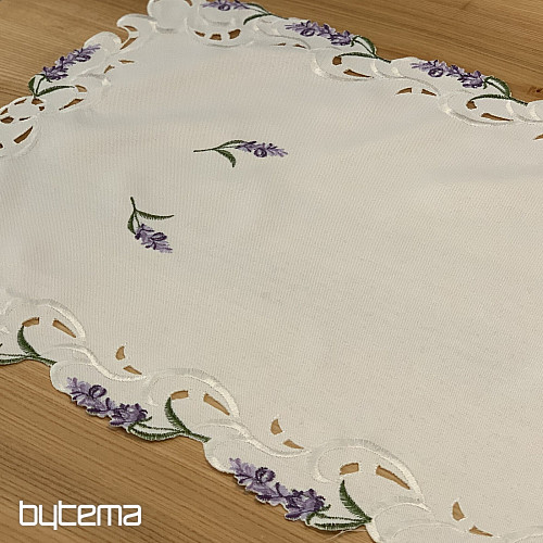 Bestickte Tischdecke LAVENDEL